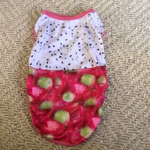 Dragonfruit Print lightweight polyester dog Shirt Size Small
